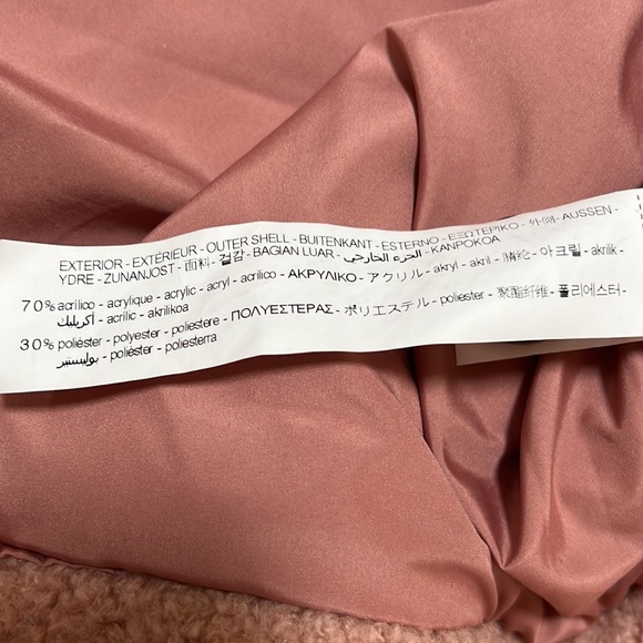ZARA pink rose sherpa jacket! Sz XL - Picture 6 of 6